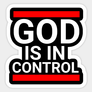 God is in Control Sticker
